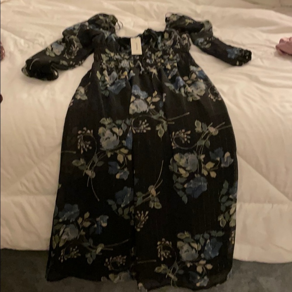 Blue floral dress